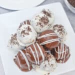 A top shot of the chocolate Christmas treat.