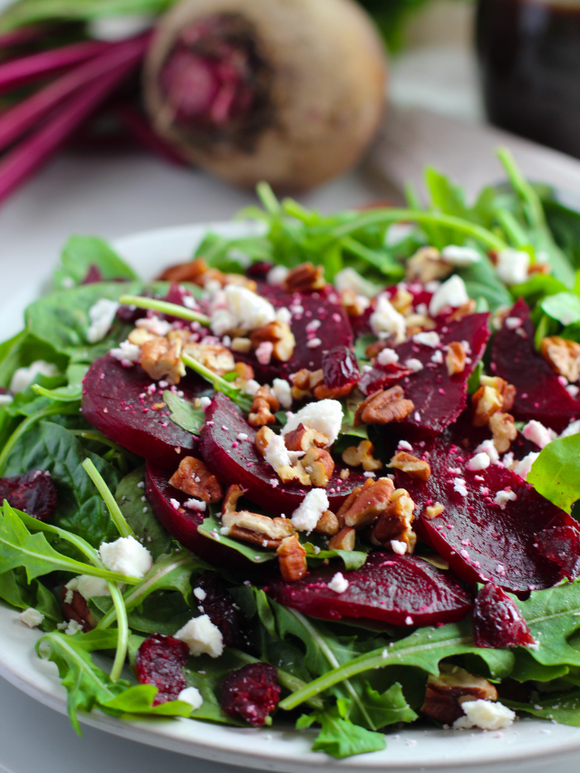 ROASTED BEETROOT SALAD WITH FETA AND BALSAMIC