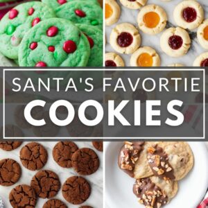 A collection of Santa's favorite cookies