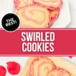 Two views of the festive cookies.