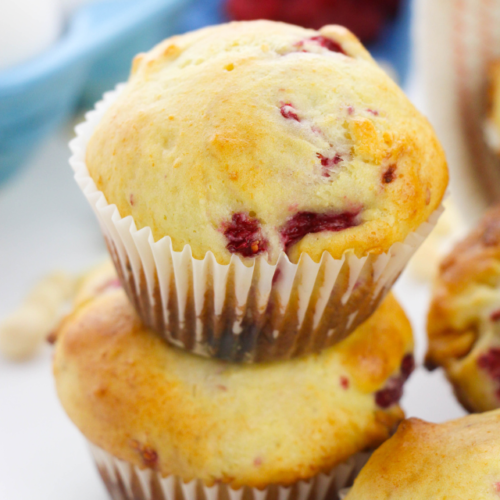 White Chocolate and Raspberry Muffins - WEBSTORY COVER