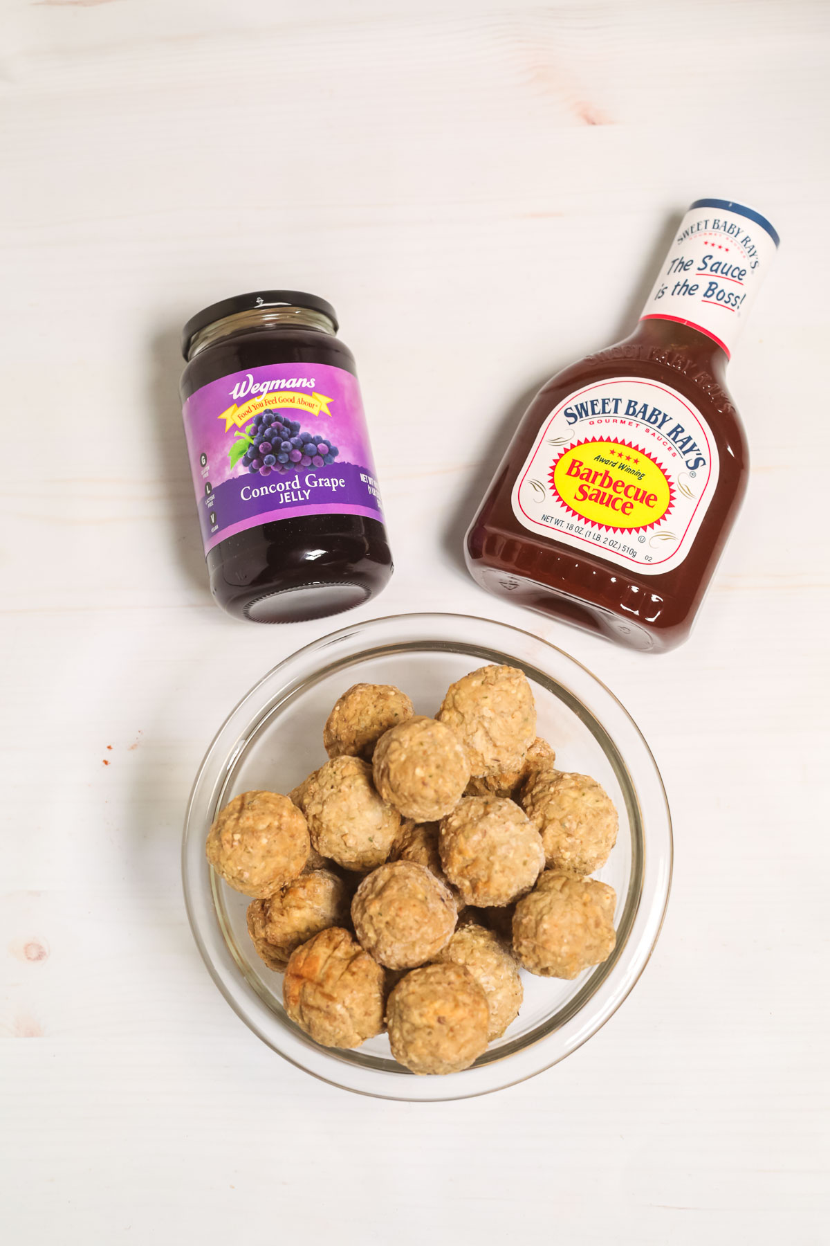 Barbeque sauce. jelly and meatballs.