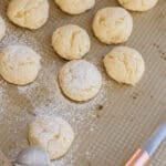 Cookies on a baking sheet.