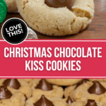 Christmas Chocolate Kiss cookies.