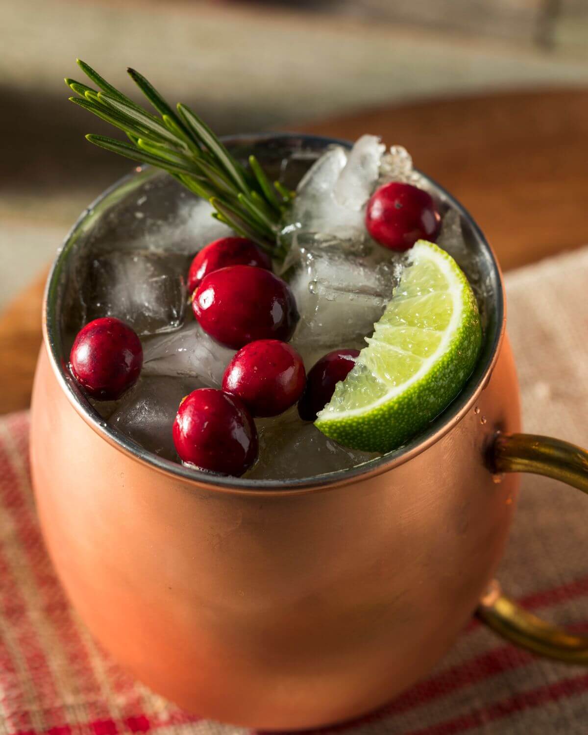 Top shot of the Christmas Mule.