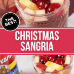 Two views of the Christmas sangria.
