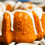 A whole cake with a glaze.