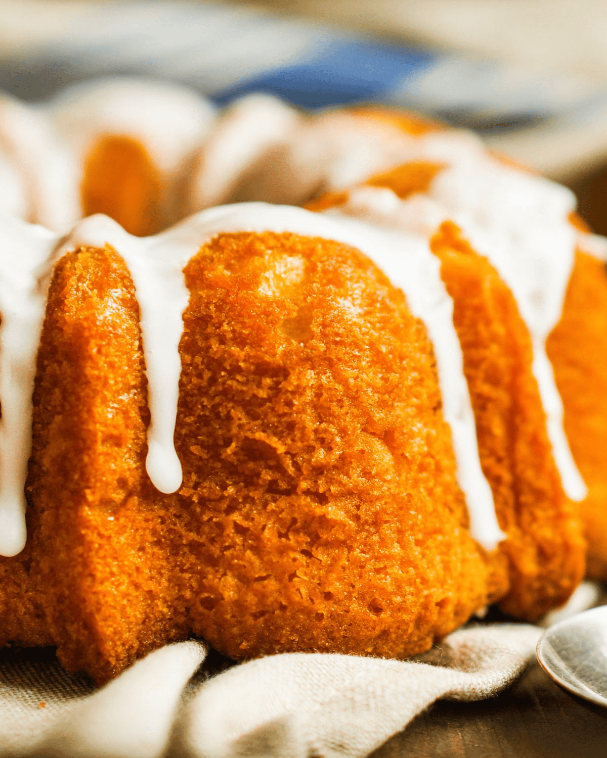 A whole cake with a glaze.