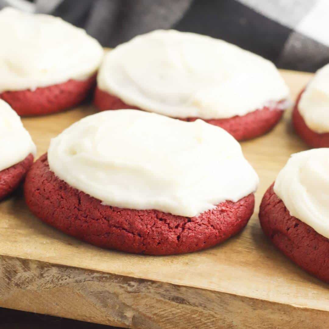 Red Velvet Cookies with Cream Cheese Frosting