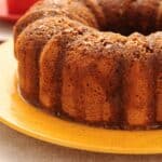 A side view of the rum soaked cake.