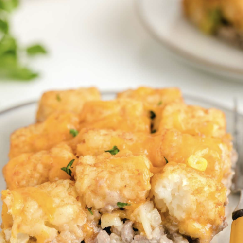 Delicious tater tot casserole
