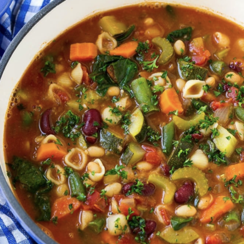 Delicious and flavorful minestrone soup