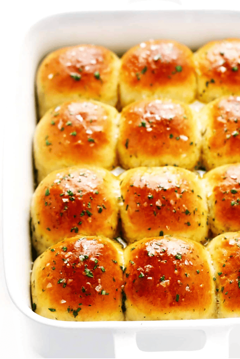 Delicious rosemary garlic dinner rolls