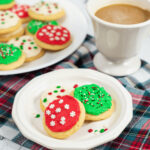 Coffee and the soft frosted sugar cookies.