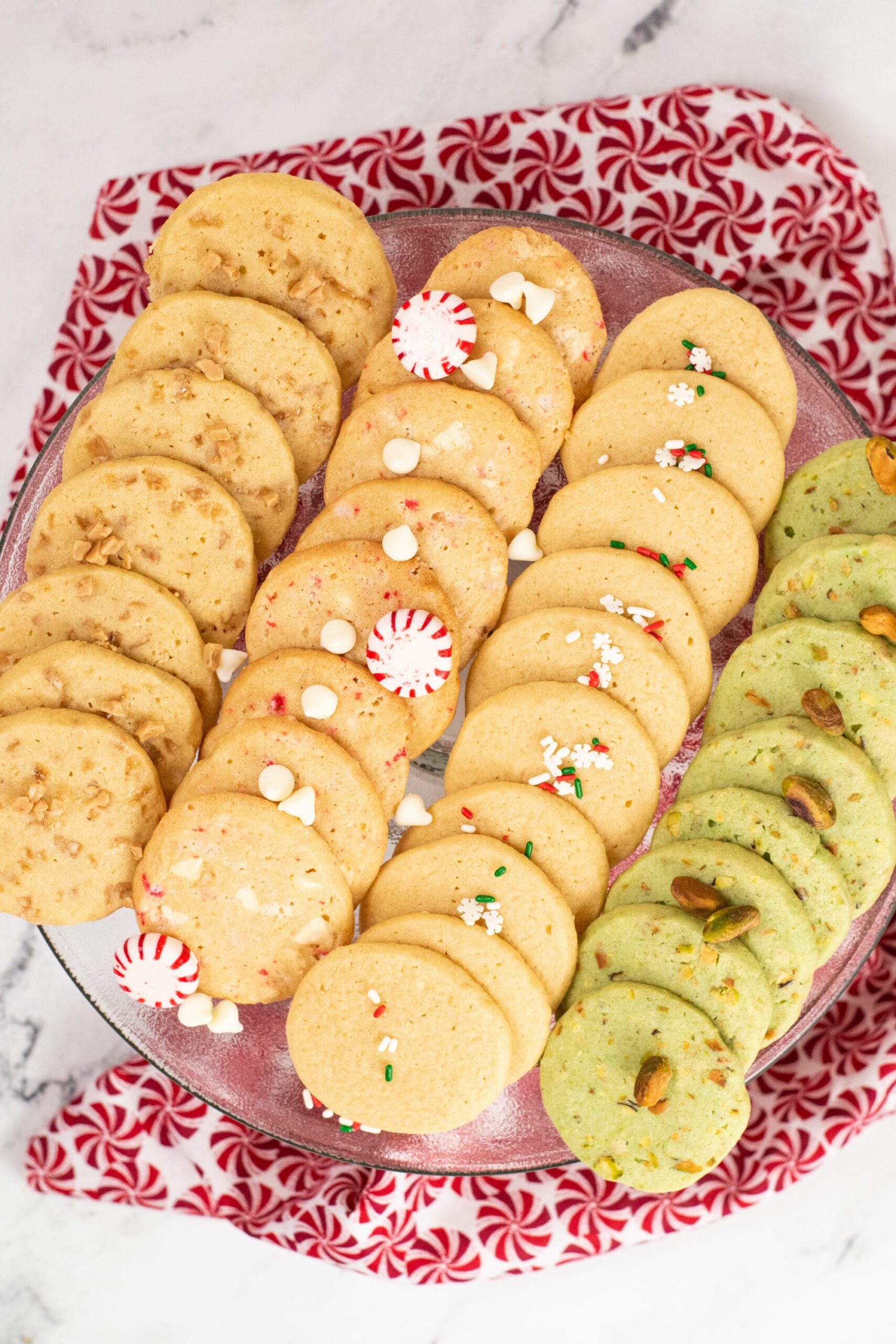A platter of all the cookies you can make with the one dough.