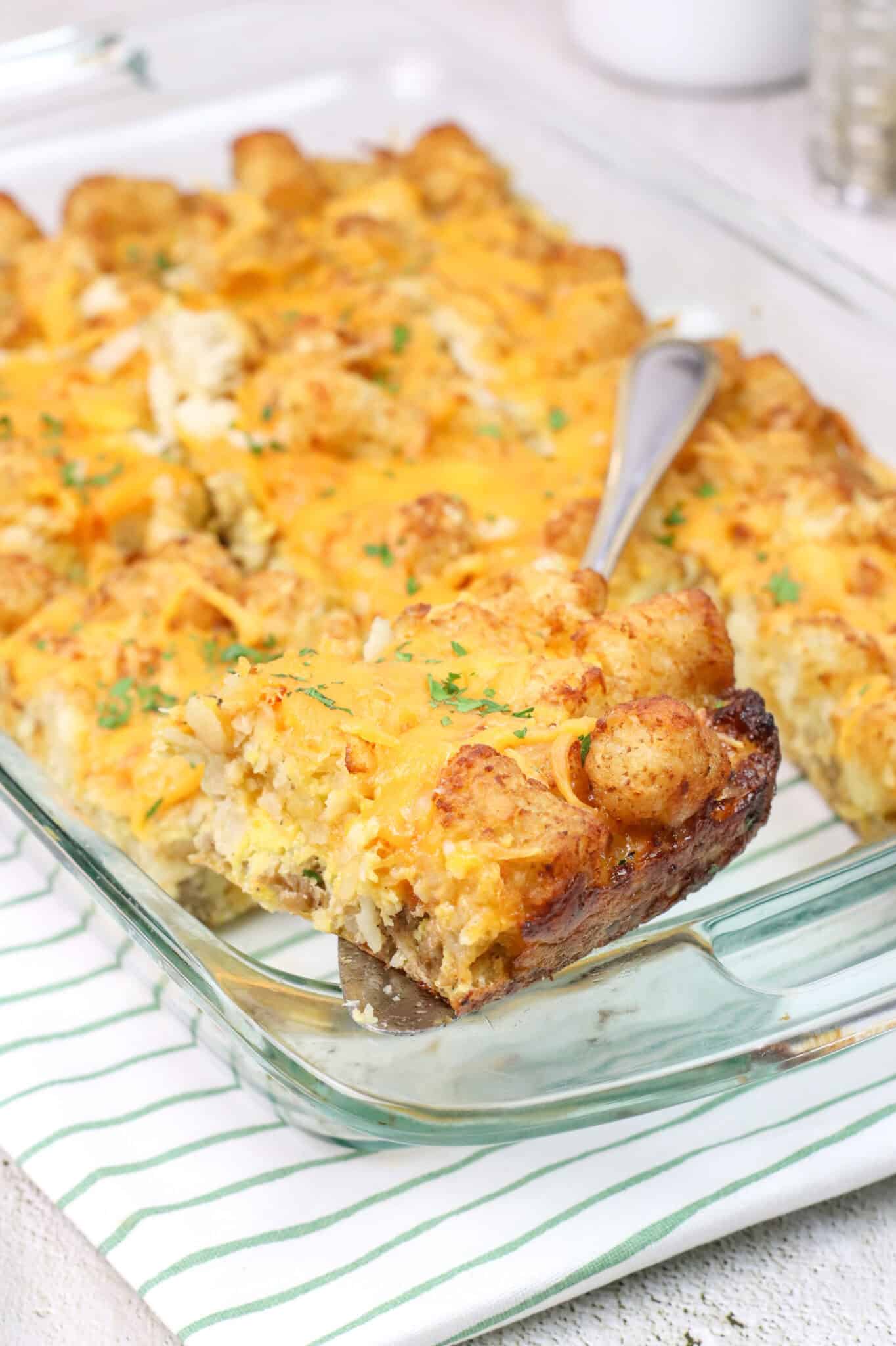 A full casserole dish.