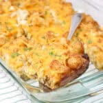 A full casserole dish.
