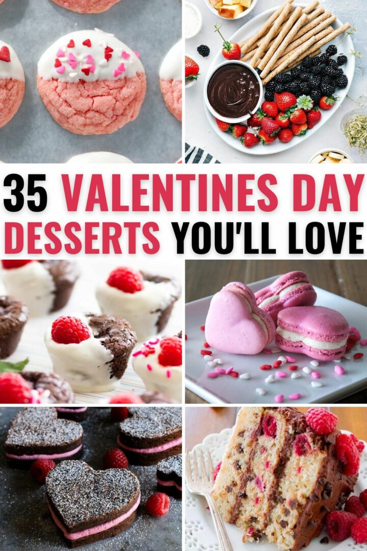 A collection of valentines day desserts