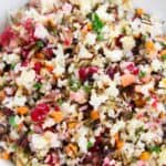 A close up on the finished salad.