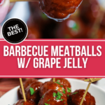 Barbecue meatballs with grape jelly take the classic meatball dish to a whole new level by combining tangy barbecue sauce with sweet grape jelly.