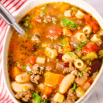 A bowl of the classic Italian soup.