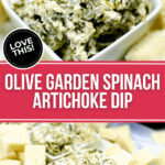 Olive garden is renowned for their creamy and flavorful spinach artichoke dip. With each bite, you'll savor the perfect blend of fresh spinach and tender artichoke infused with rich ingredients that