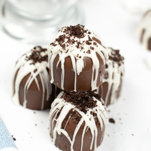 A stack of Oreo Hot Chocolate Bombs.