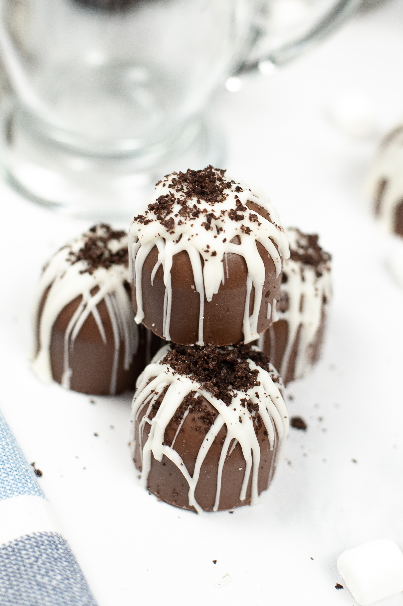 A stack of Oreo Hot Chocolate Bombs.