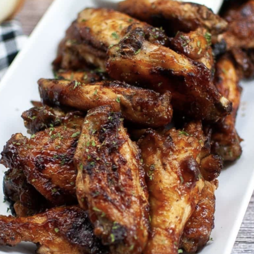 Saucy and delicious air fryer bbq chicken wings
