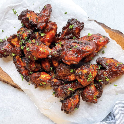 Sweet and savory air fryer bbq chicken wings