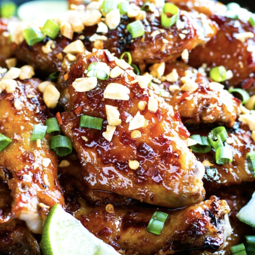 Tangy and sweet thai chili wings