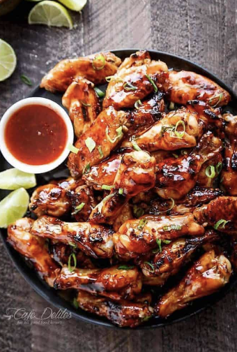 flavorful sticky thai chicken wings