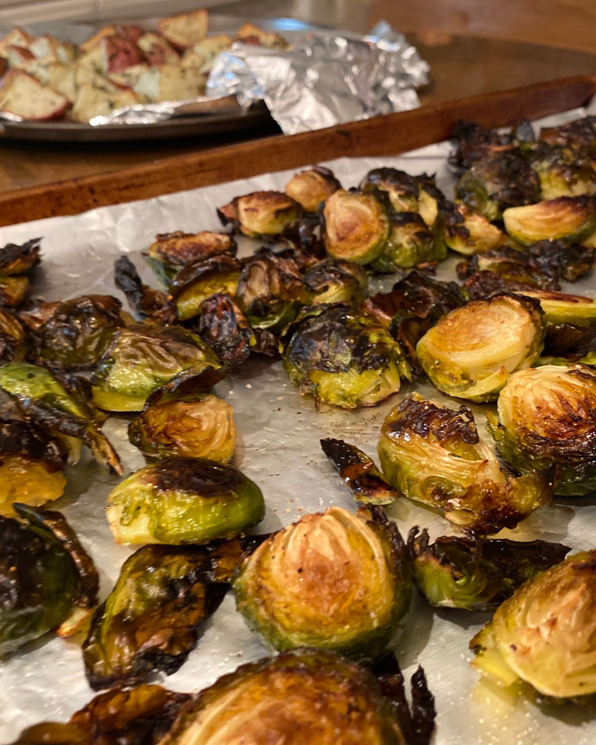 Finished brussels sprouts.