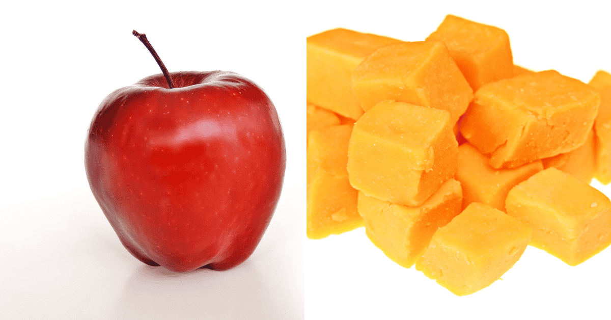 Apple and cheddar for the kababs