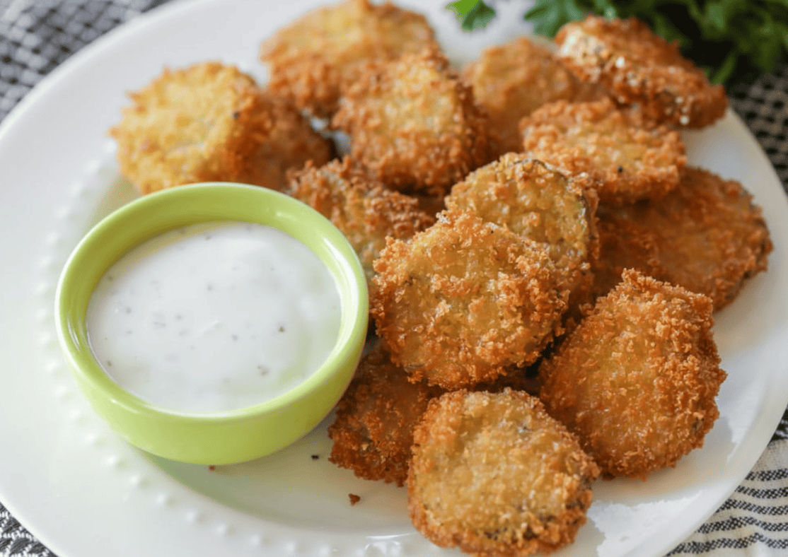 delicious deep fried pickles
