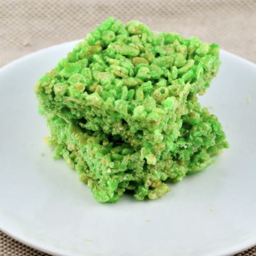 delicious green rice krispy treats