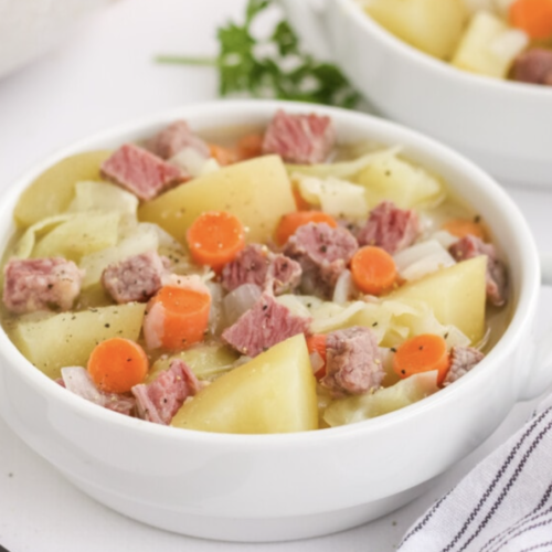 Delicious corned beef stew