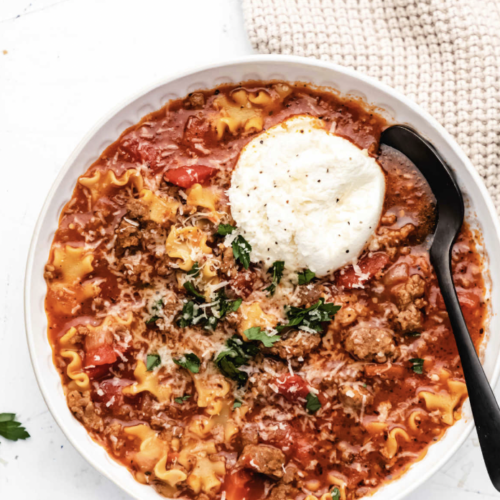 Delicious instant pot lasagna soup