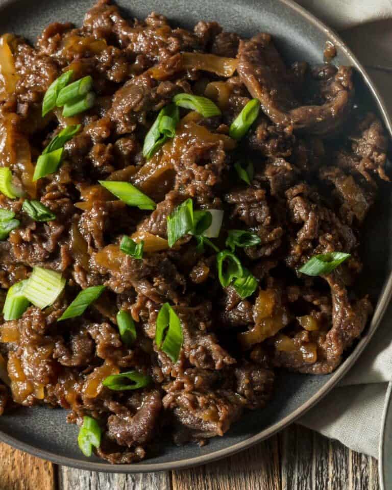 A side view of the bulgogi Korean BBQ