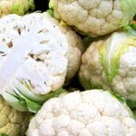 A group of heads of cauliflower.