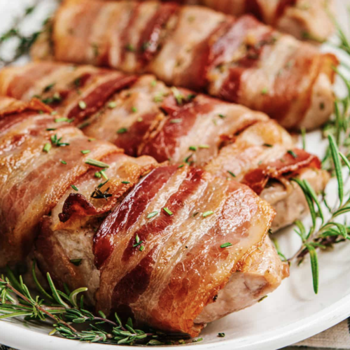 Delicious Bacon Wrapped Pork Chops