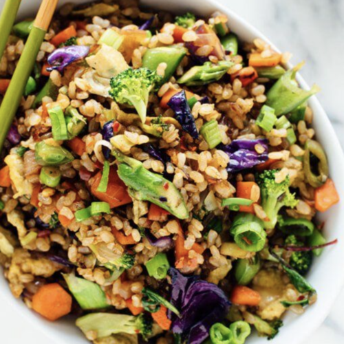 Delicious vegetable fried rice
