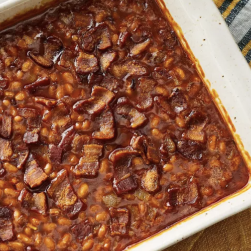 Delicious homemade baked beans