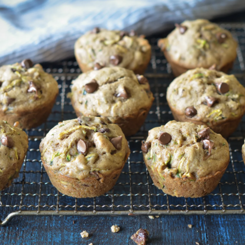 Delicious Zucchini Muffins with Chocolate Chips