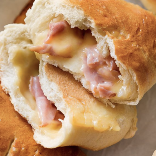 Delicious homemade ham and cheese hot pockets