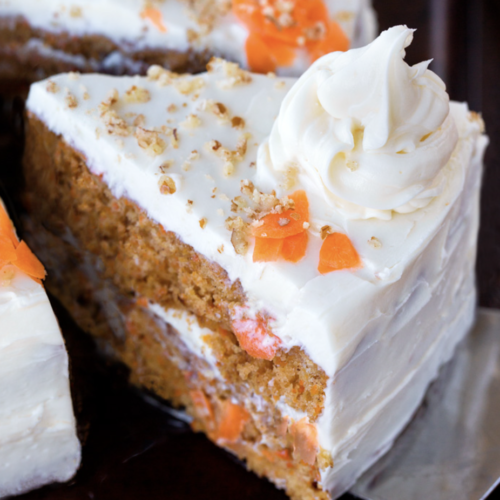 Delicious vegan carrot cake