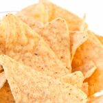 Baked healthy tortilla chips.