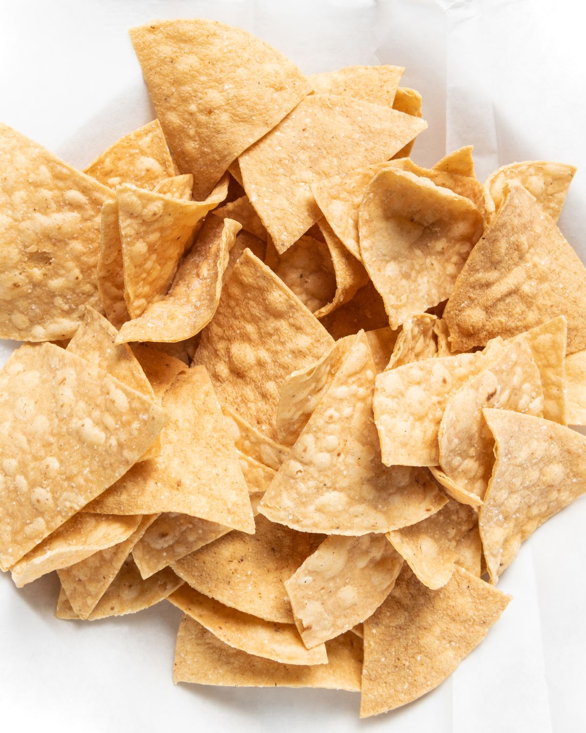 A pile of healthy tortilla chips.