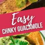 Two views of the guacamole.