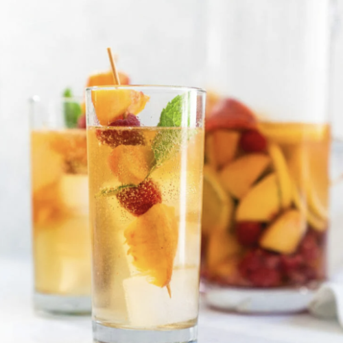 Easy and delicious peach sangria